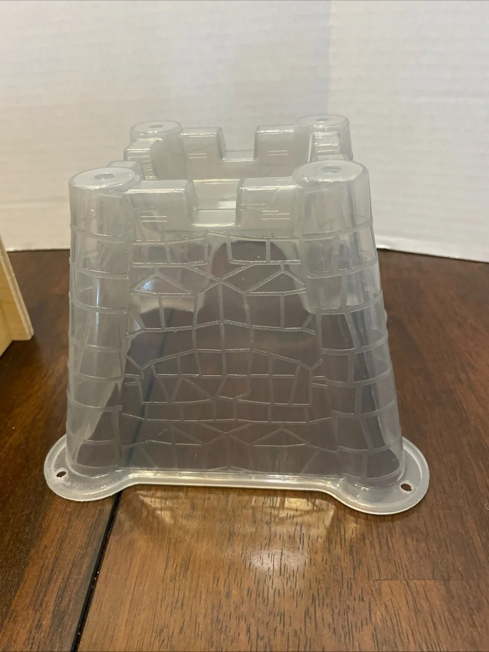 Lot Of 2 Hamster Hideout Natural Wood Tunnel Hide Platform Top. Plastic Castle.